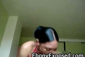 Lovely amateur ebony buries her face part3
