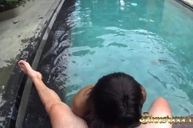 Sexy Ebony Slut sucks cock in the pool - KIKI MINAJ