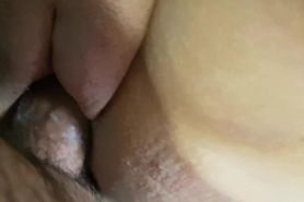 Sleeping BBW gets fucked rough in pussy and creampied