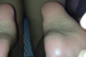 Gf’s Asian feet on white dick
