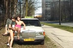 taxi driver break for anal screw