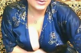 Russian body fat lady reveals huge boobs and works with him