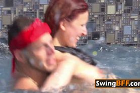American couples join experienced swingers in an erotic experience in a swinging reality show