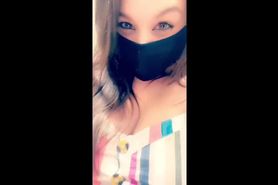 Public Masturbation: Rubbing My Clit & Moaning thru COVID Mask in Walmart’s Men’s Bathroom