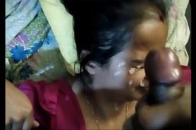 Telangana desi aunt in red blouse wants thick hot cum facial