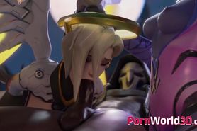 3D Mercy from Overwatch Sucked a Big Cock
