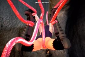 Saeko Busujima gets fucked by tentacles