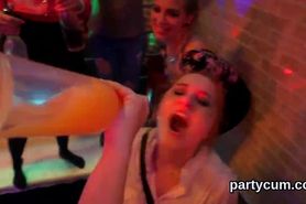 Horny sweeties get totally wild and stripped at hardcore party
