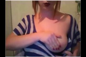 Deutsch Redhead Big Titts auf Webcam