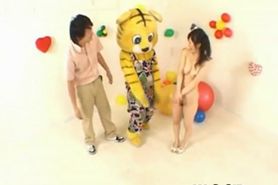 Asian girl is showing off on television part4 - video 1