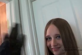 Stunning Young Teen Sucks Cock at Modeling Audition - video 1