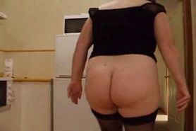 chubby wife stripping