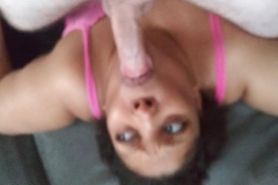 First time facial and cum gagging