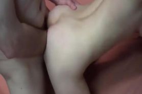 Gang bang double fisting and ass fucked teen