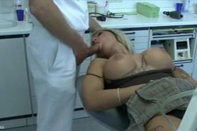 Dentist fucks and gets cock sucked by ing blonde.