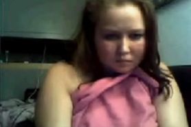 Chubby chick showing her tits on webcam - video 3