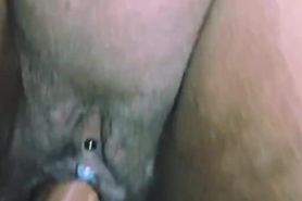 Milf gets pierced pussy creampied Closeup