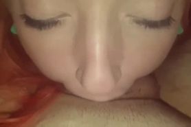 Young Swedish Redhead Blowjob And Cum In Mouth