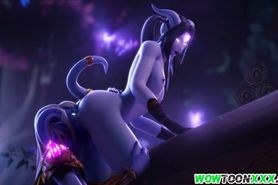 Warcraft Draenei and Elfs banged by in game players