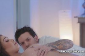 Busty exotic client craves for masseurs dick