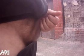 public flash cock in street front unknow girl