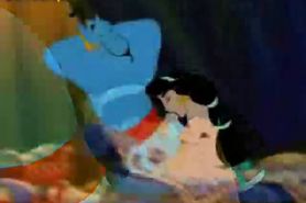 Jasmine is sucking Genie`s dick