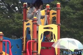 Japanese teen piss park - video 1