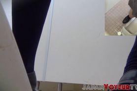 Japanese lady filmed by voyeur as she plays with herself