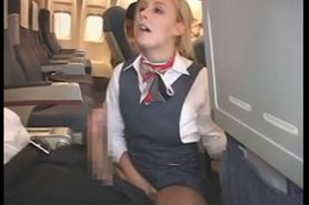 AMWF Blonde Flight Attendant interracial with Asian guy