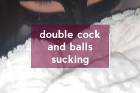 Part 7/8 Barista 3som: Pinay Teem Sucks Cock while my Friend Sucks Balls