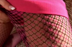 Sexy Pink Fishnets For Teen Anal Sex