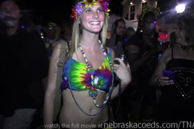 NEBRASKACOEDS - freaky fantasy fest 2street videos of girls flashing and naked in public