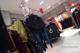 I walked with a friend to the shops and in the fitting room could not resist and arranged a Blowjob