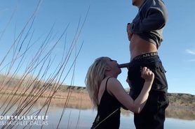 Haighlee Dallas - Amateur horny teen Blowjob & swallow in public