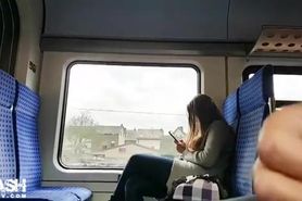 Cum for Teen on Train