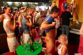 DRUNKSEXORGY - Trashy party chicks suck and fuck dicks in club