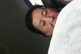Amateur Chinese Granny Plays with Cock