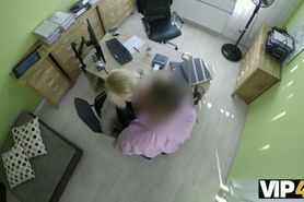 VIP4K. Magnificent Lass Swallows Cock and Getsed in Office