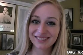 Innocent Blonde Fucked and Facialized