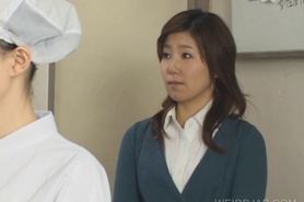 Japanese nurses giving handjob to patients