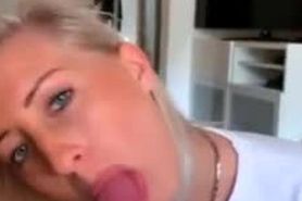 Hot Blonde tinder date gives me the best blowjob of all time and swallows everything