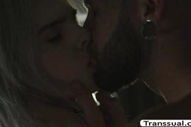 TBabe Ella Hollywood finally gets fuck by her Boyfriends bigcock