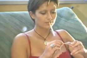 Christine Smoking