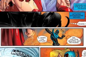 Young Justice : Super girl can't get enough of Blue Beetle's drilling cock