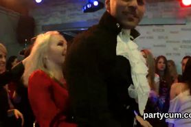 Naughty cuties get absolutely delirious and undressed at hardcore party
