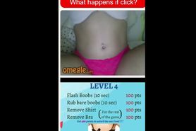 Sexy teen plays The Omegle Game