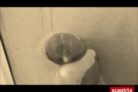 homemade gloryhole handjob with big cumshot - video 2
