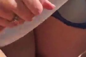 Nipples Out Stroking A Cock - video 2