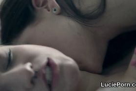 Trainee lesbo kittens get their spread pussies licked and fucked