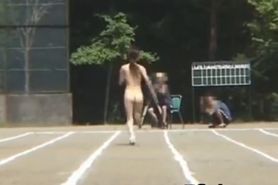 Asian amateur in nude track and field part1